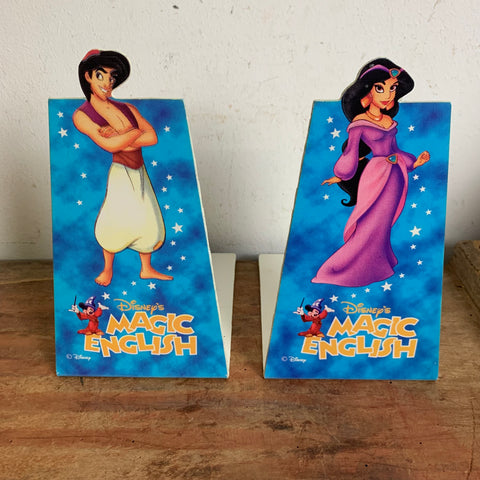 Vintage Buchstützen Aladdin von Disney