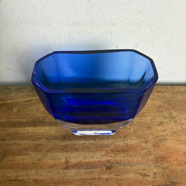 Vintage Glas Vase von Gunnar Ander für Lindshammar Glasbruk