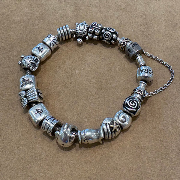 Pandora Eule Kasi Charm 925er Sterling Silber
