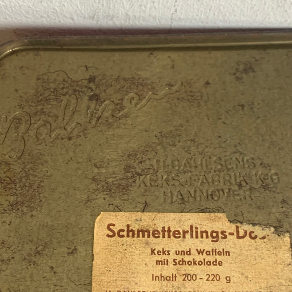 Vintage Blechdose Schmetterlings-Dose von Eva Grossberg für Bahlsen