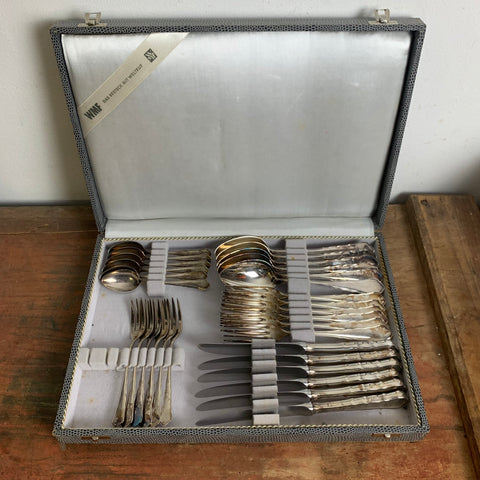 Vintage Tafelbesteck Chippendale Silber von WMF für 6 Personen