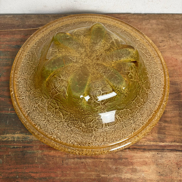 Art Deco Glas Schale Ikora von Karl Wiedmann für WMF