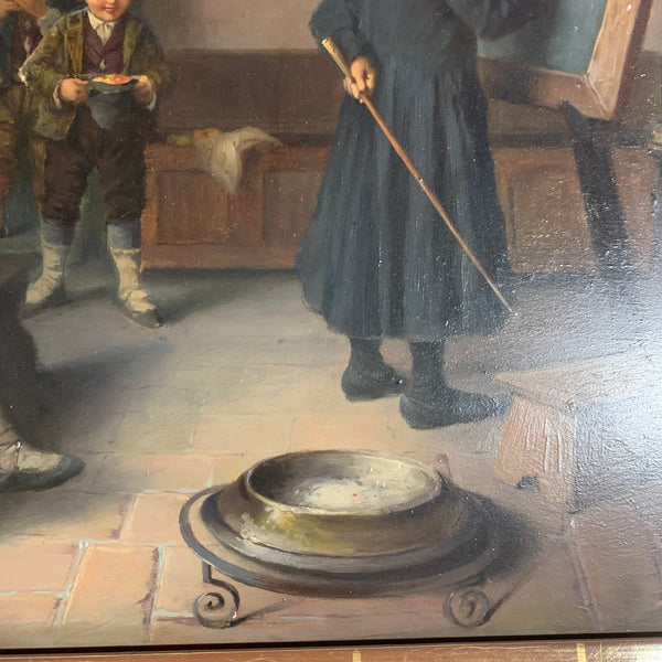 Ölgemälde Die ungehorsamen Schulbuben von Rudolf Jelinek