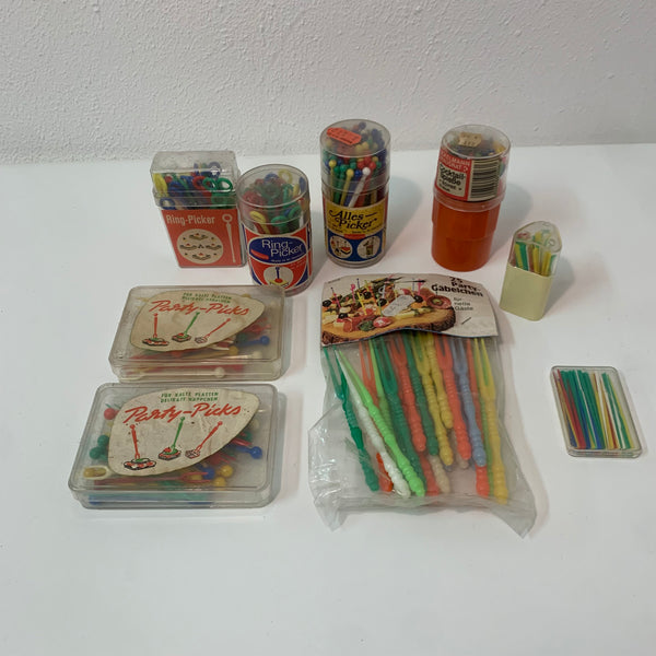 Vintage Konvolut Party Picks Ring Party Picker