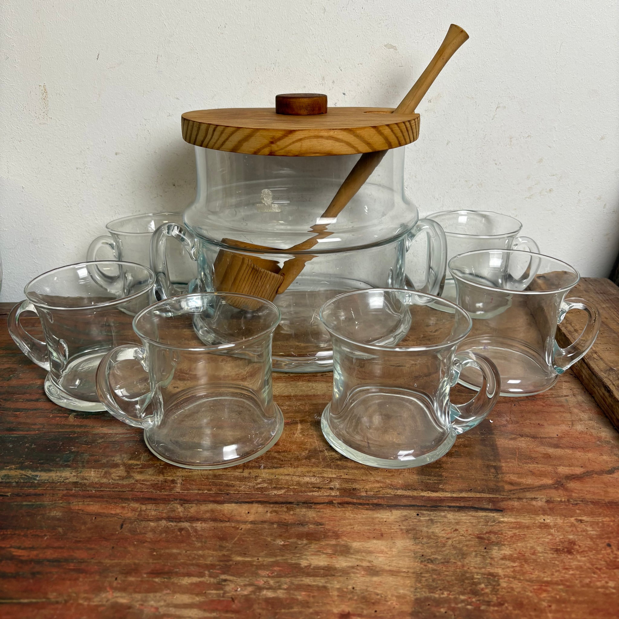 Vintage Bowle Service Ingrid Glas für 6 Personen