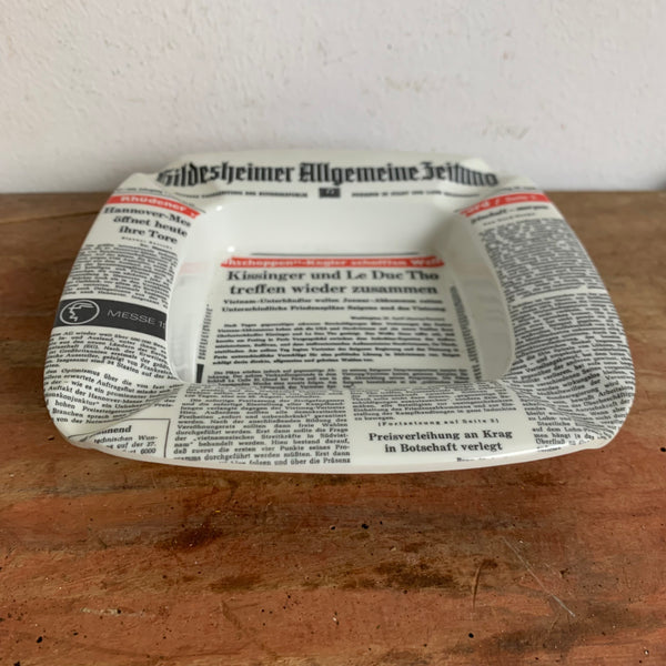 Vintage Aschenbecher Hildesheimer Allgemeine Zeitung