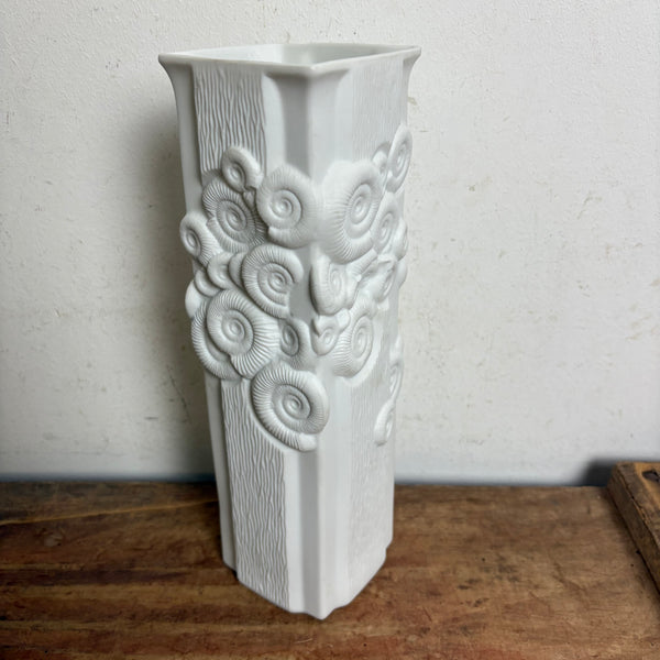 Vintage Op Art Bisquit Porzellan Vase von AK Kaiser