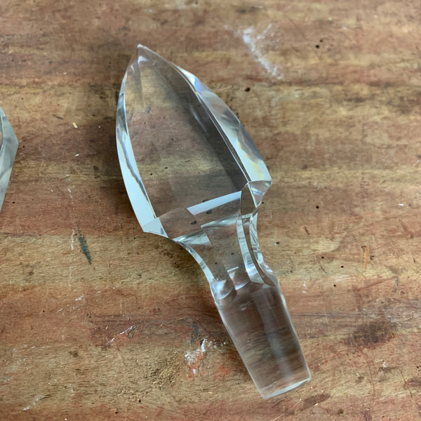 Kristall Glas Karaffe Flakon mit Silbermontur