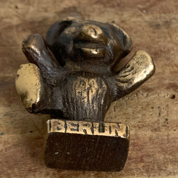 Vintage Bronze Skulptur Berliner Bär Figur im Stil von Walter Bosse