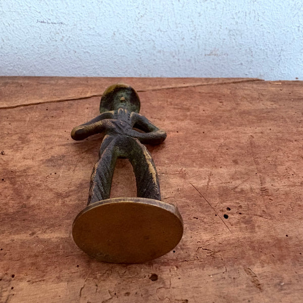 Vintage Bronze Skulptur Cowboy Figur im Stil von Walter Bosse