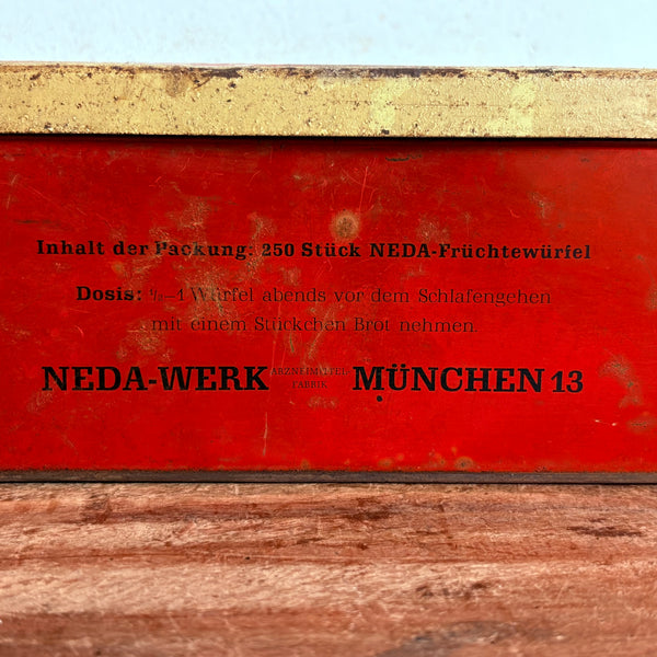 Vintage Blechdose NEDA Früchtewürfel