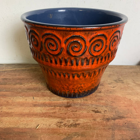 Vintage Keramik Blumen Übertopf von Jasba