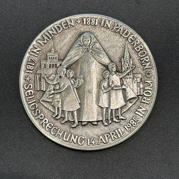 Silber Medaille Paderborn 1985 Auf die Seeligsprechung Pauline von Mallinckrodt