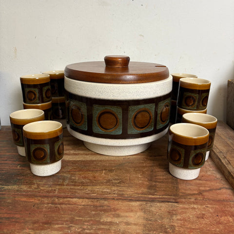 Vintage Keramik Bowle Service Dümler und Breiden 802