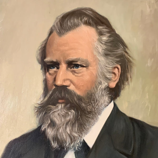 Ölgemälde Portrait Johannes Brahms von Peter Peiler Engström