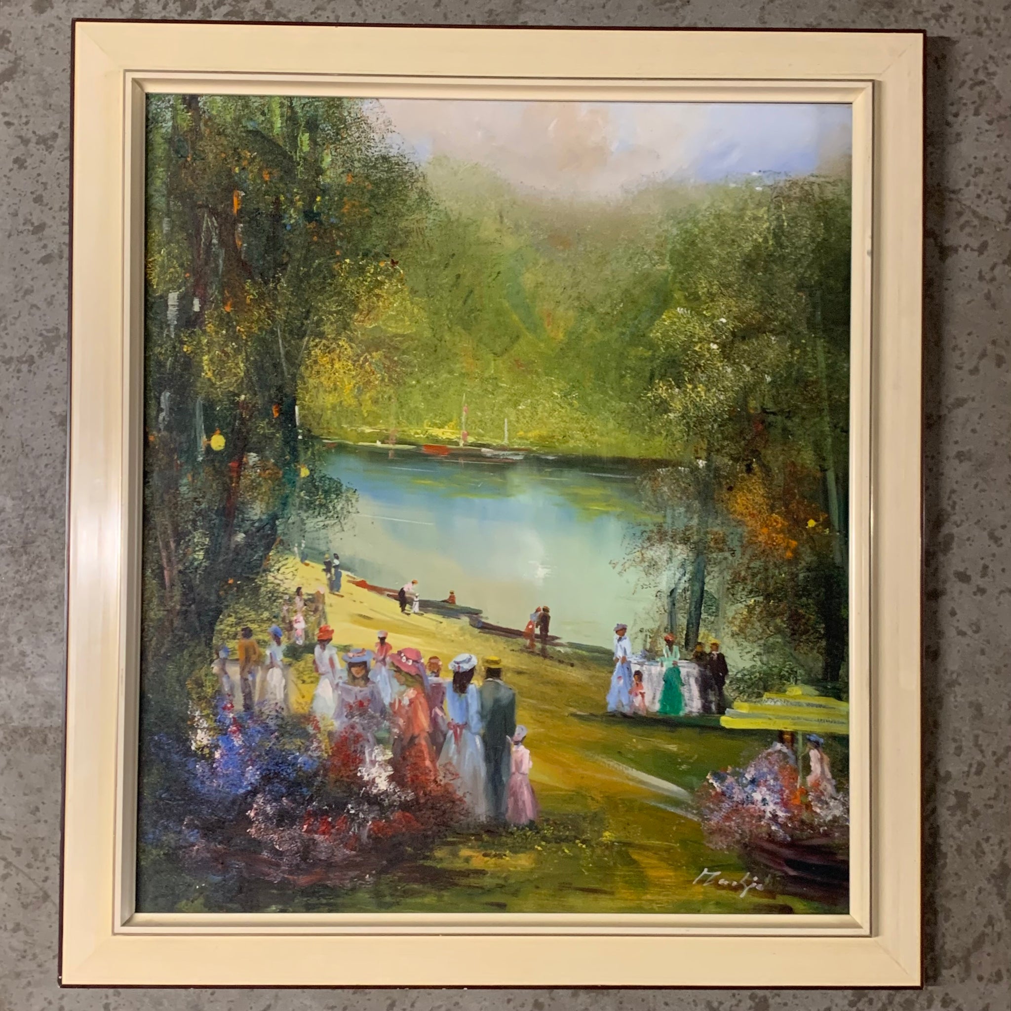 Ölgemälde Seepromenade von Madjid Rahnavardkar