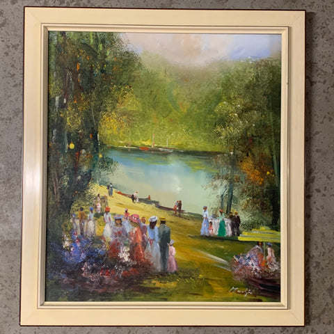 Ölgemälde Seepromenade von Madjid Rahnavardkar