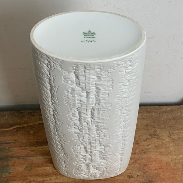 Große Op Art Porzellan Vase von Martin Freyer für Rosenthal