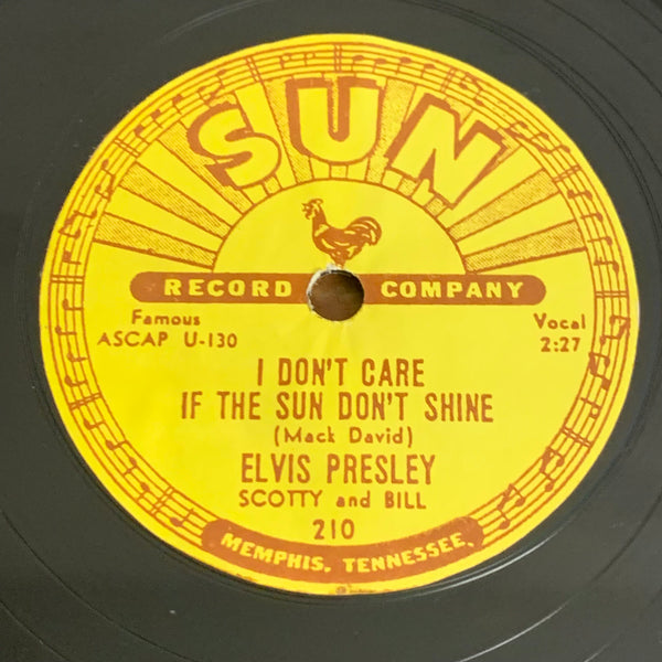 Schellackplatte Elvis Presley von Sun Records