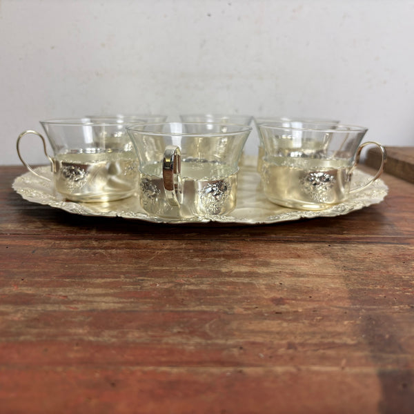 Vintage versilbertes Tee Set für 6 Personen von BMF