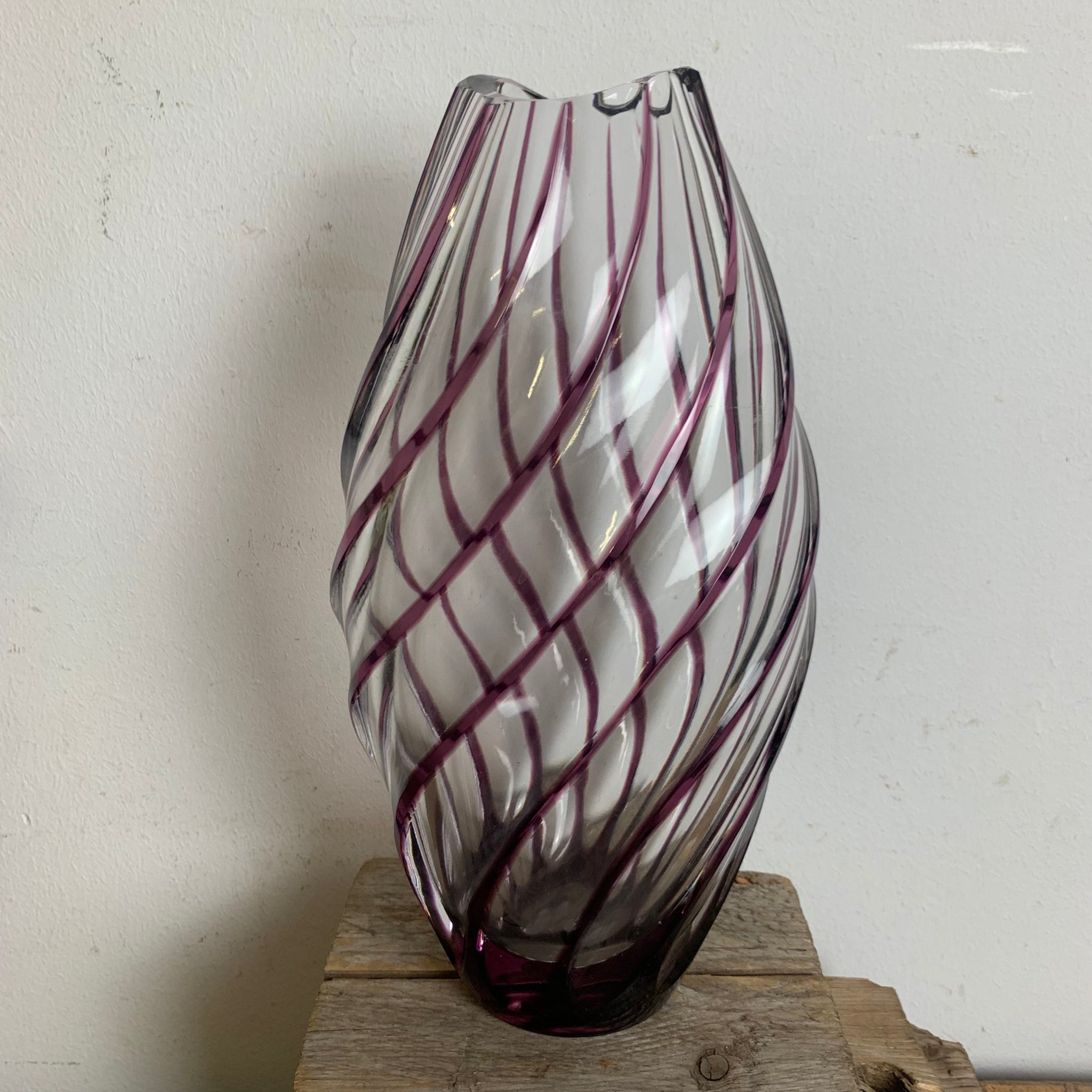 Art Deco Kristallglas Vase von Johann Oertl & Co. – Trödelfuchs Vintage Shop