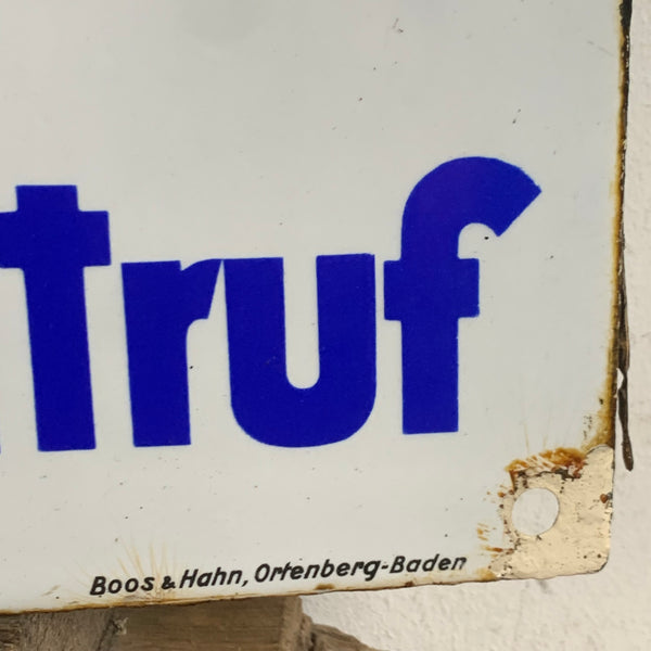 Vintage Emaille Schild Küpperbusch Sparherde haben Weltruf
