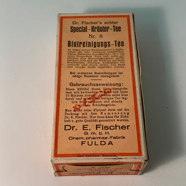 Pappschachtel Dr. Fischer’s Special Kräuter Tee OVP