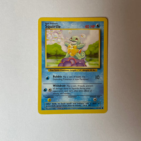 Squirtle 63/102 - Pokémon Card