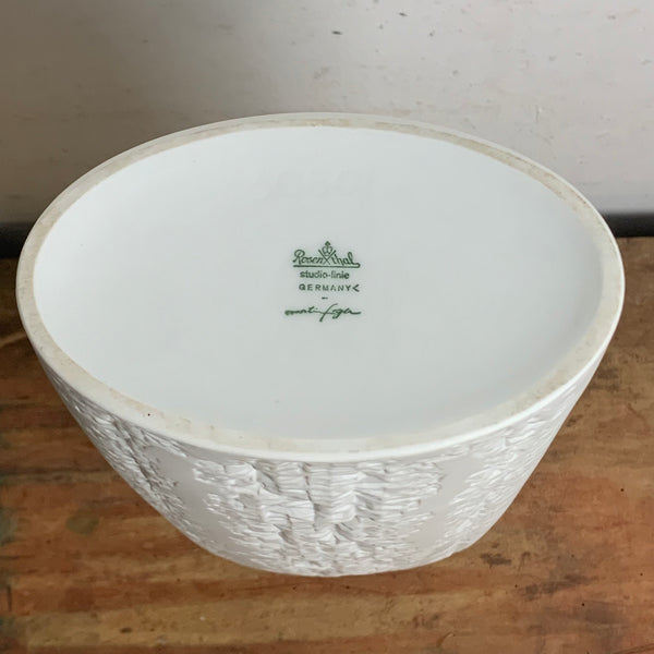 Große Op Art Porzellan Vase von Martin Freyer für Rosenthal