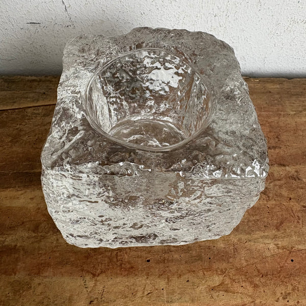 Vintage Teelichthalter Ice Cube