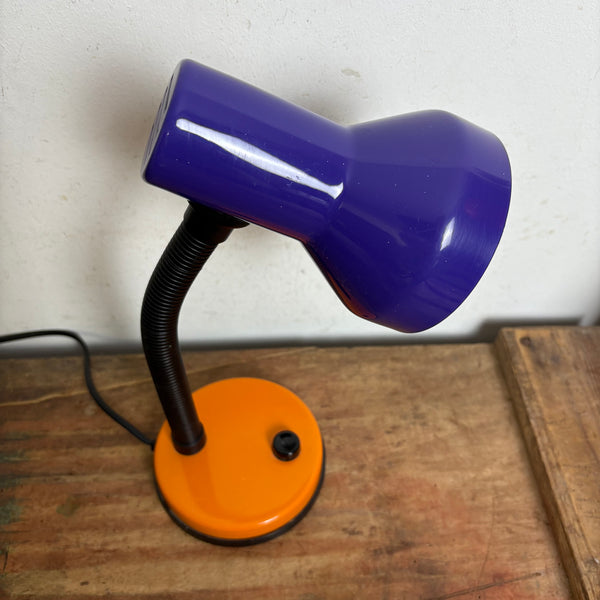 Vintage Schwanenhals Lampe B9102 von Ikea Memphis Style in orange lila