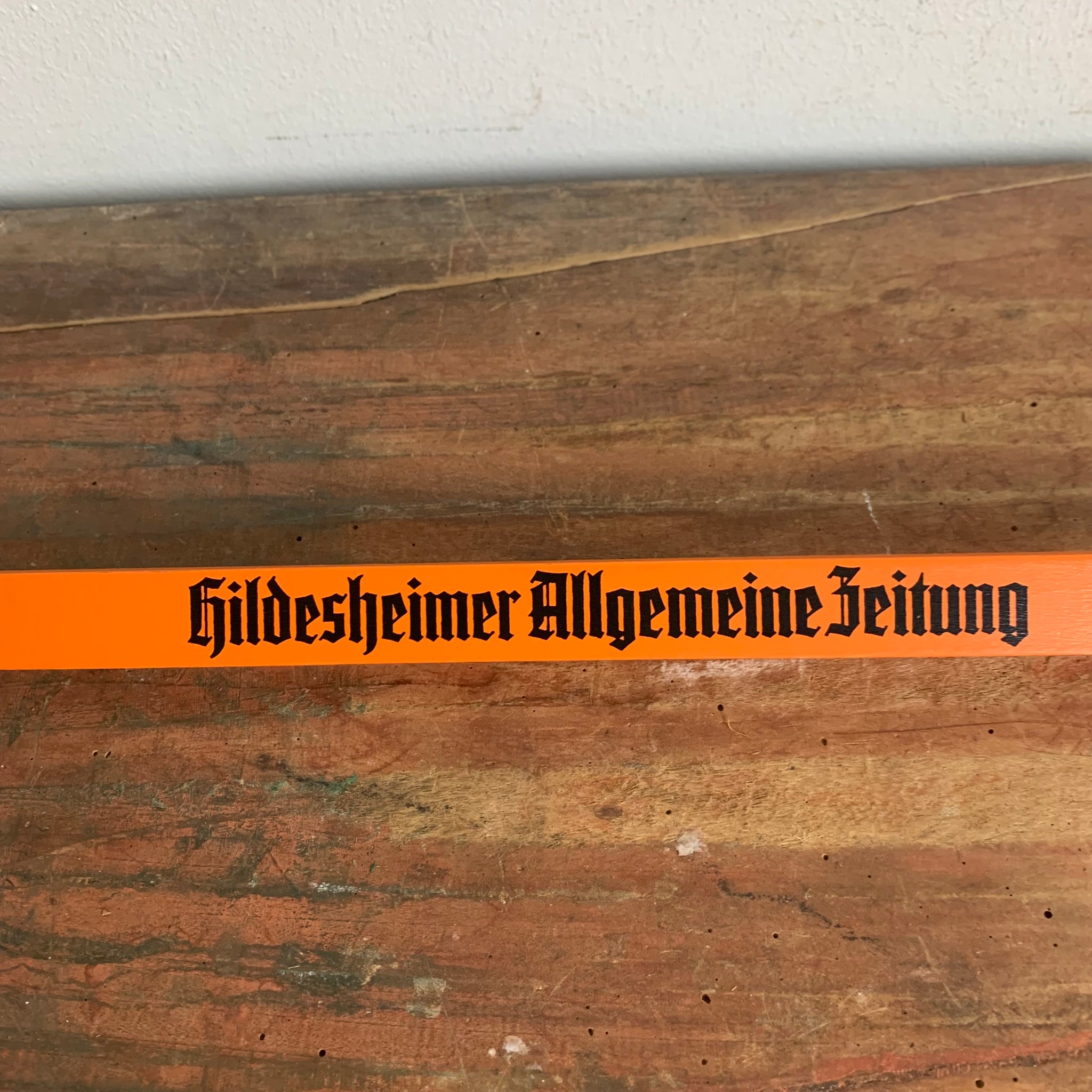 Vintage Zeitungshalter Zeitungsklemme Zeitungsstab Zeitungsstock Hildesheimer Allgemeine Zeitung