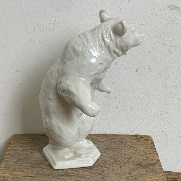 Vintage Porzellan Skulptur Bär von Fritz Heidenreich für Rosenthal