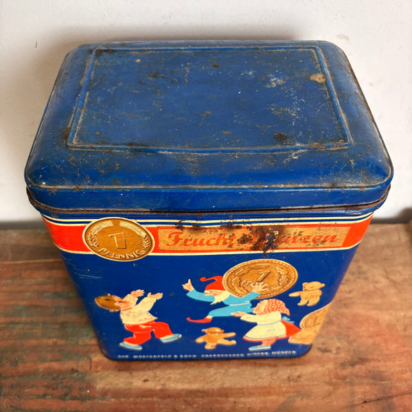 Vintage Blechdose Mundenia Bonbons Knusper Münze