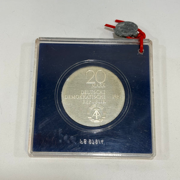 Münze DDR 20 Mark Freiherr vom Stein 1981 PP original und verplombt