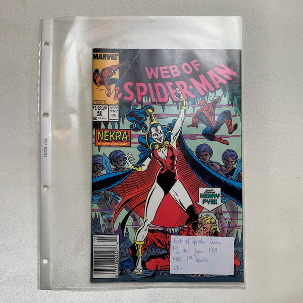 Web of Spider-Man MJ #46 Jan 1989 - Marvel Comic