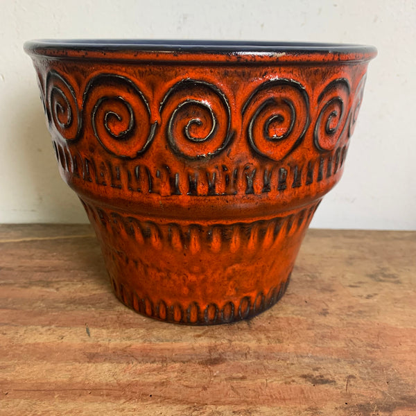 Vintage Keramik Blumen Übertopf von Jasba