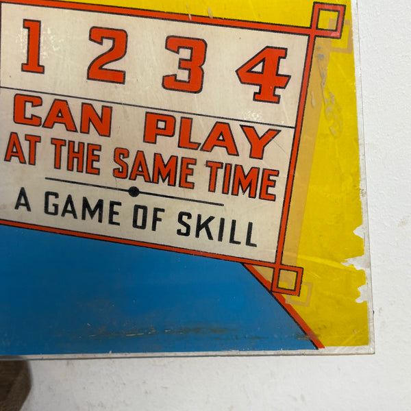 Vintage Pinball Backglass Flipperscheibe Gottlieb Texan