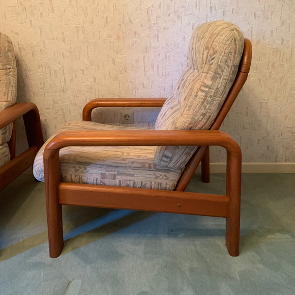 Vintage skandinavische Sitzgruppe 2 Sessel 1 dreisitzer Sofa von S. Burchardt-Nielsen für Mobel BB
Fabrik