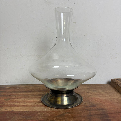 Vintage Wein Dekanter mit versilbertem Sockel