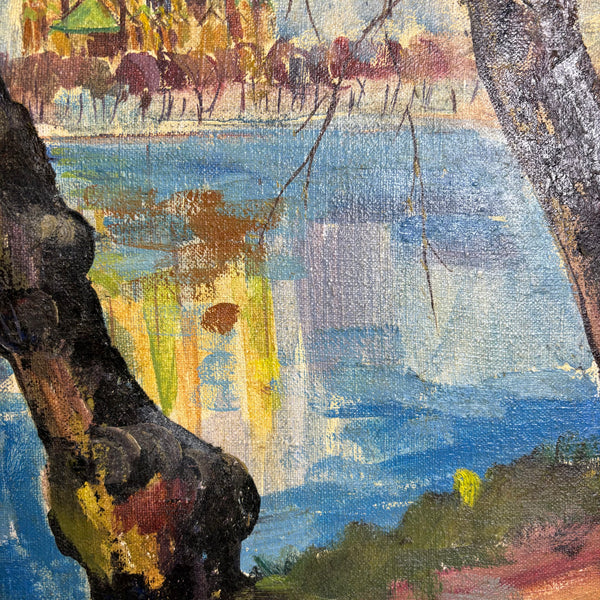 Ölgemälde Peter-und-Paul-Kathedrale im Sankt Petersburger Stadtteil Peterhof