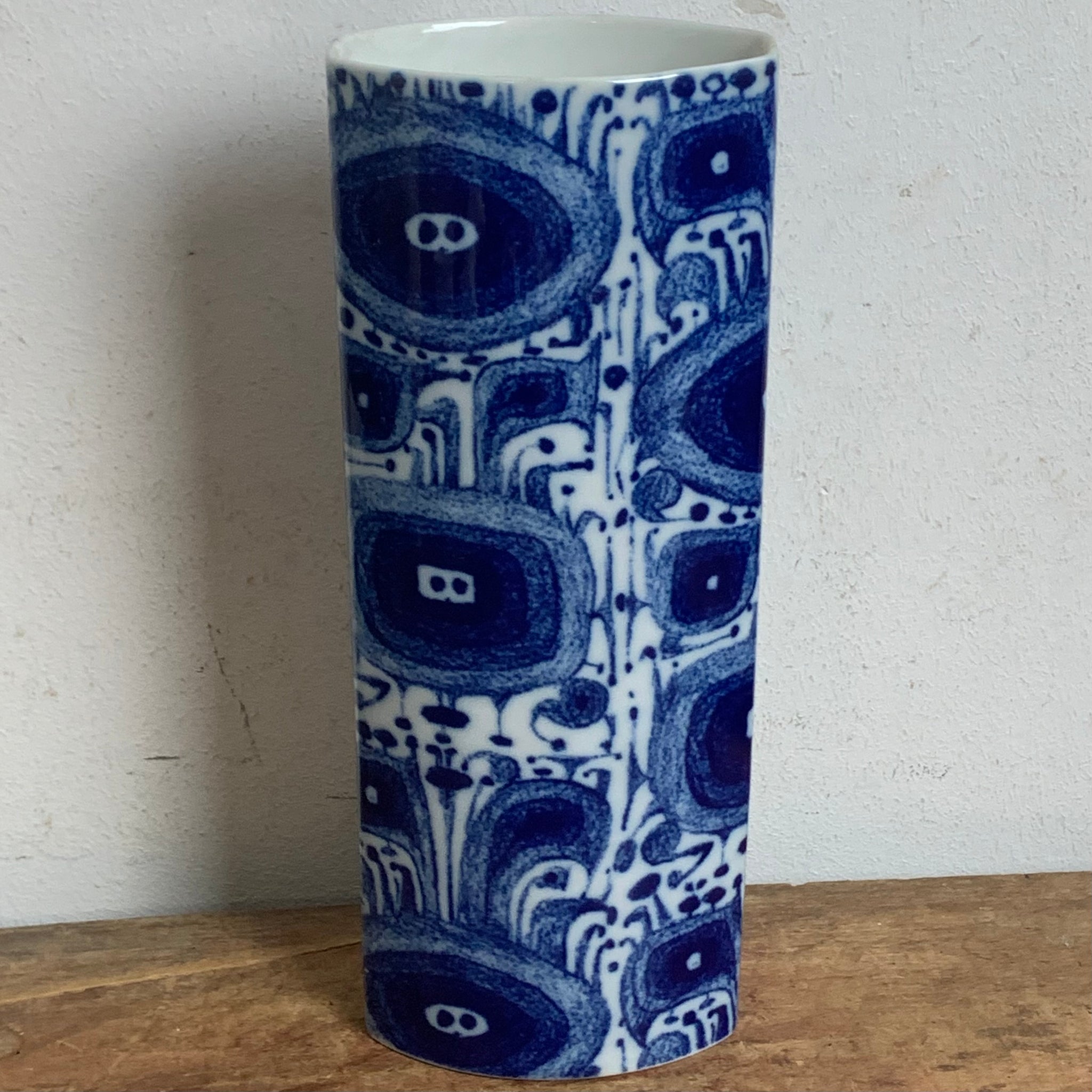 Vintage Porzellan Vase von E. A. Sundermann für Fürstenberg