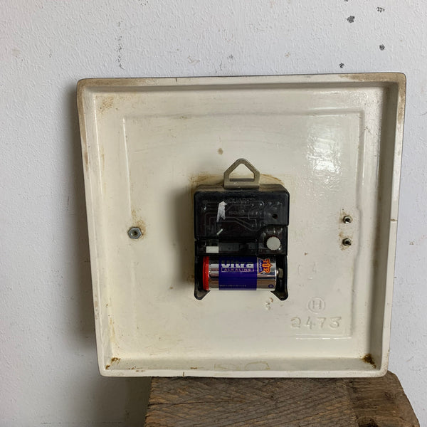 Vintage Keramik Wanduhr von KB Electric