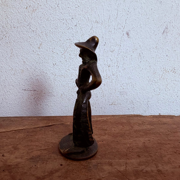 Vintage Bronze Skulptur Cowboy Figur im Stil von Walter Bosse