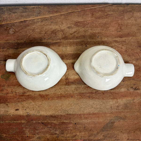2 Mid Century Keramik Aschenbecher Fisch