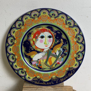 Weihnachtsteller 1978 von Björn Wiinblad für Rosenthal