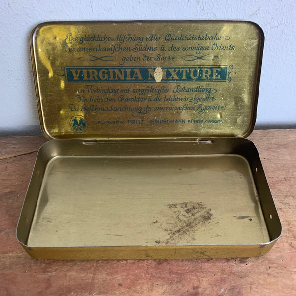 Vintage Blechdose Tabak Virginia Mixture von Hempelmann