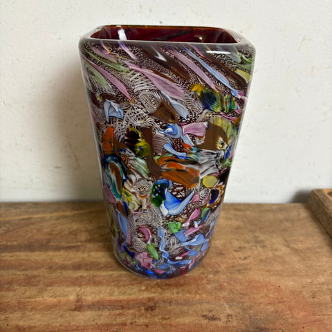 Vintage Design Kunst Vase Tutti Frutti Muranoglas von Dino Martens für Avem