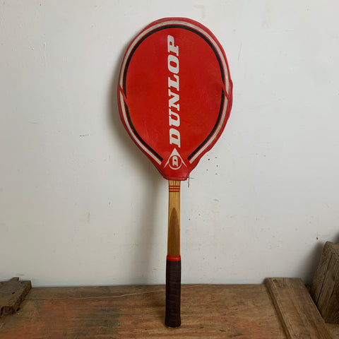 Vintage Holz Tennisschläger Dunlop mit Tasche