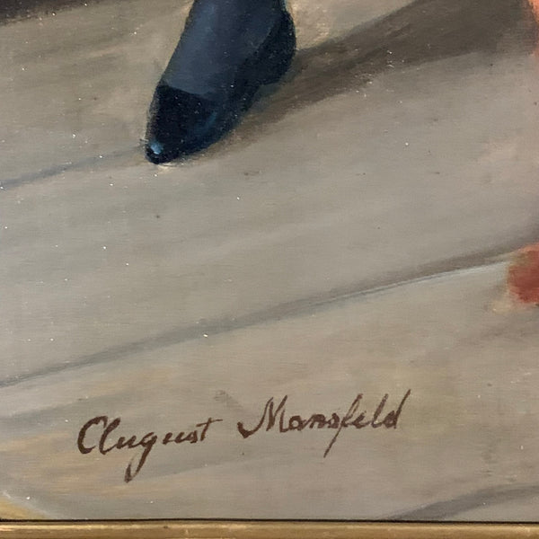 Ölgemälde Aufruhr in der Mädchenklasse von August Heinrich Mansfeld